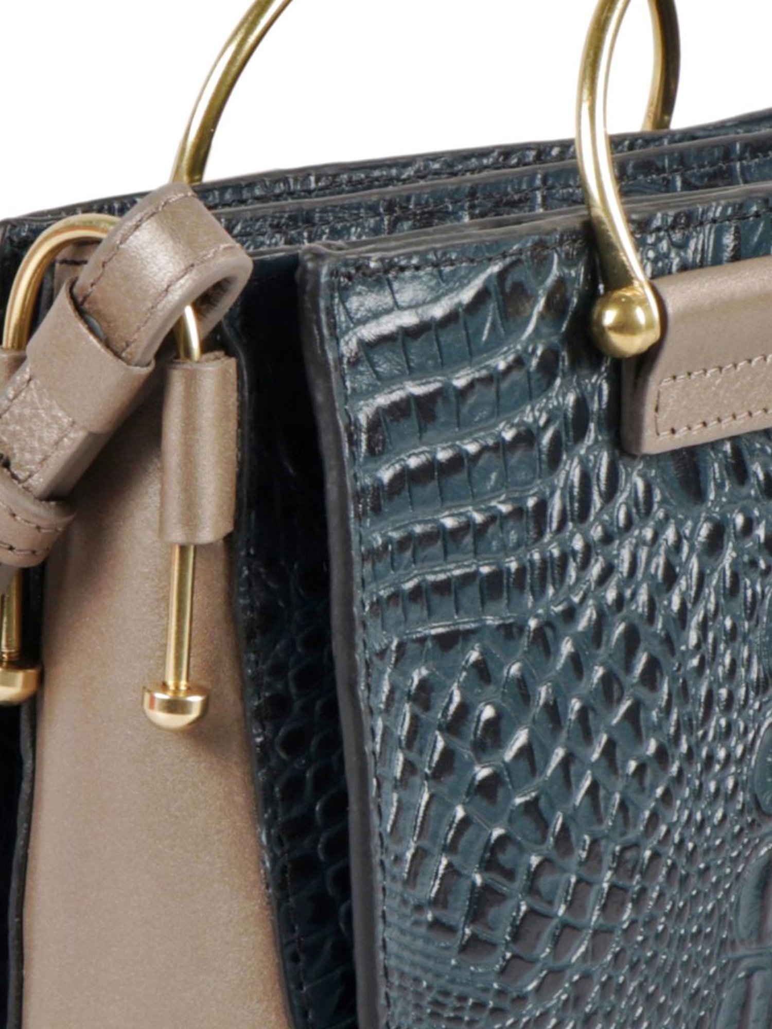 Hidesign Blue Textured Medium Sling Handbag