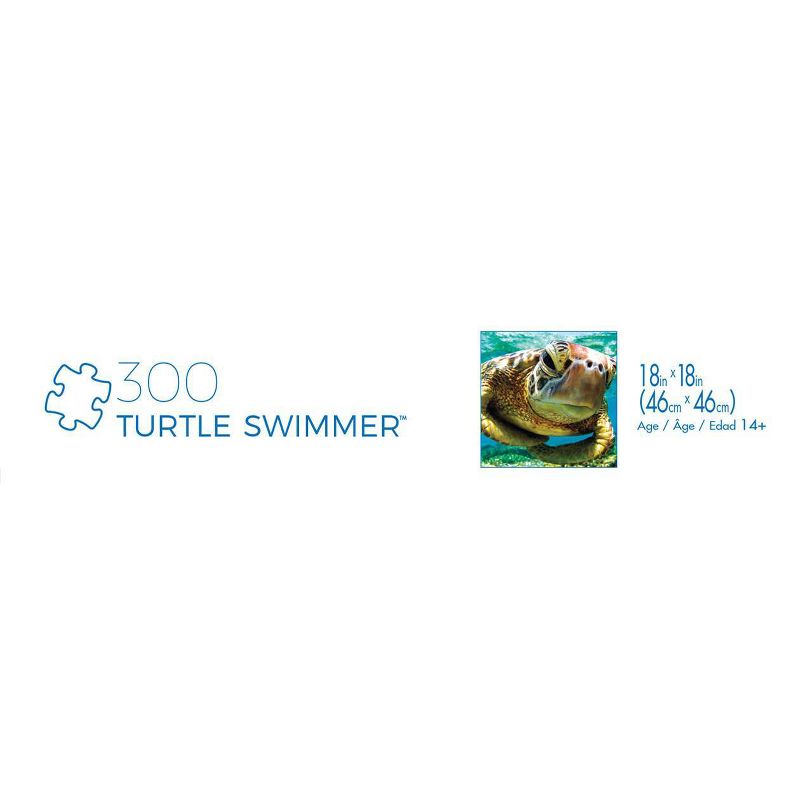 Buffalo Game Art of Play: Turtle Swimmer Jigsaw Puzzle - 300pc