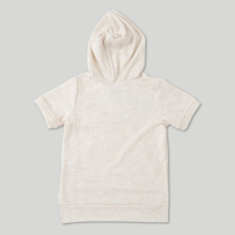 Toddler Boys' Afton Street Short Sleeve Hoodie - Heather Gray - 12 Months