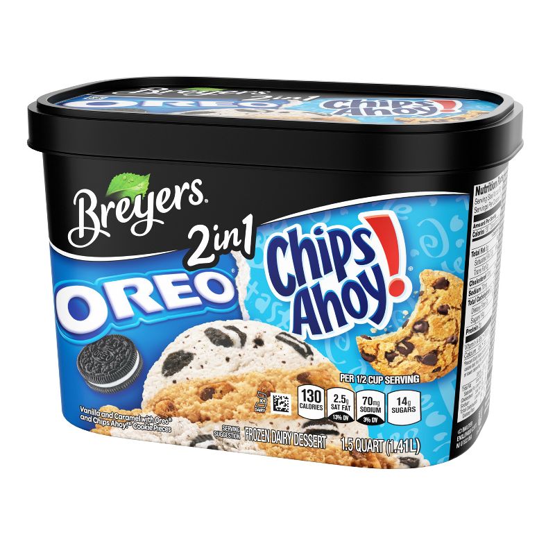 Breyers Oreo Chips Ahoy! 2in1 Ice Cream - 48oz