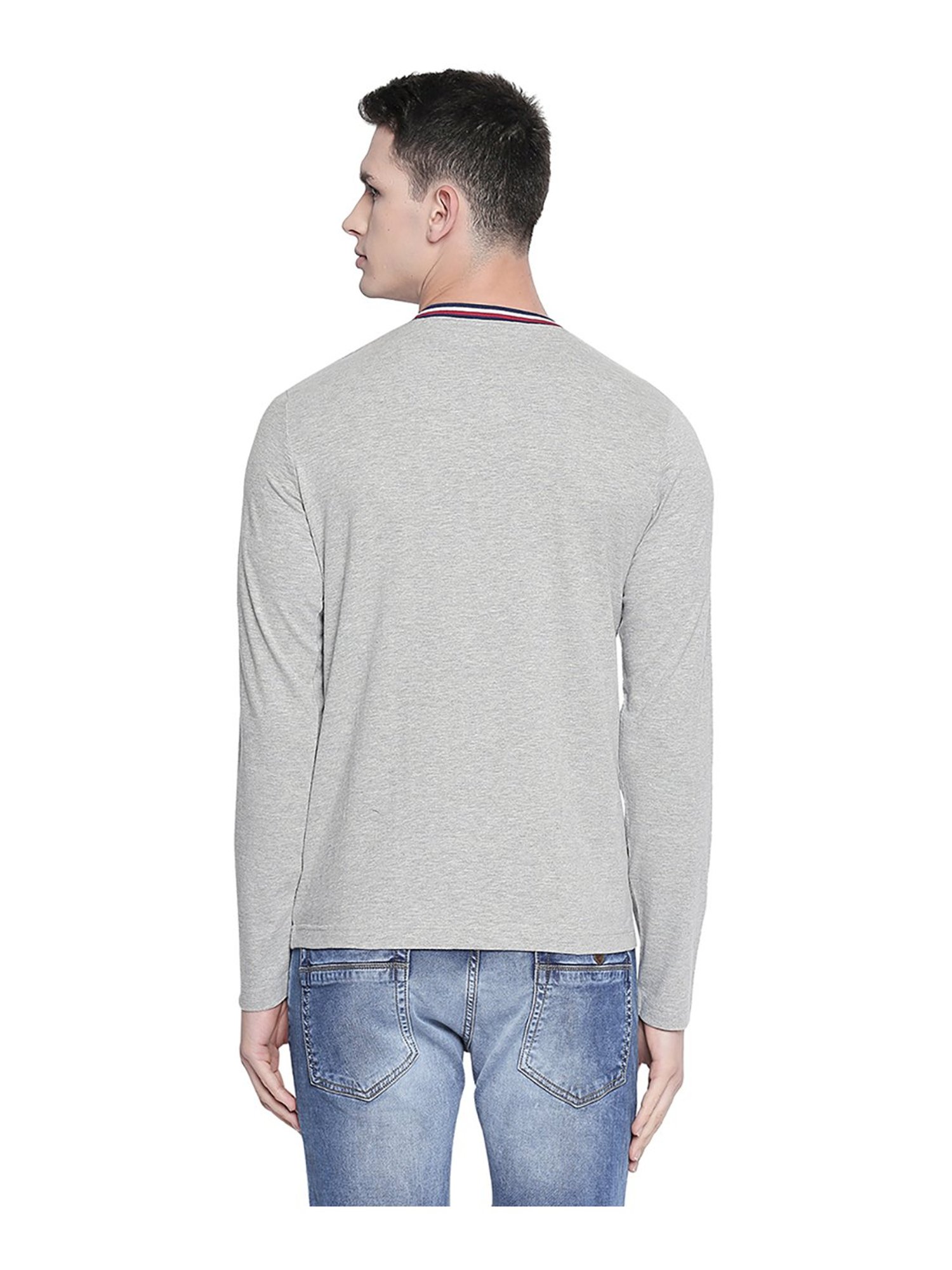 Basics Grey Henley T-Shirt