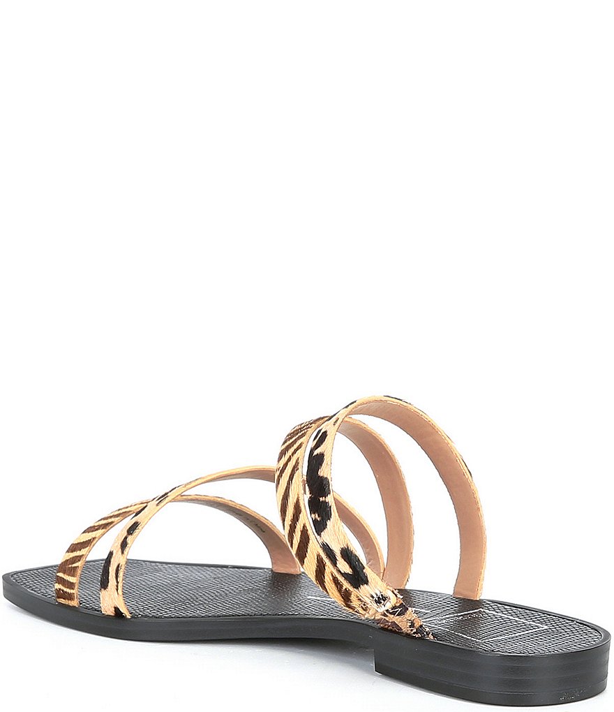Dolce Vita Izabel Leopard Multi Print Calf Hair Square Toe Sandals