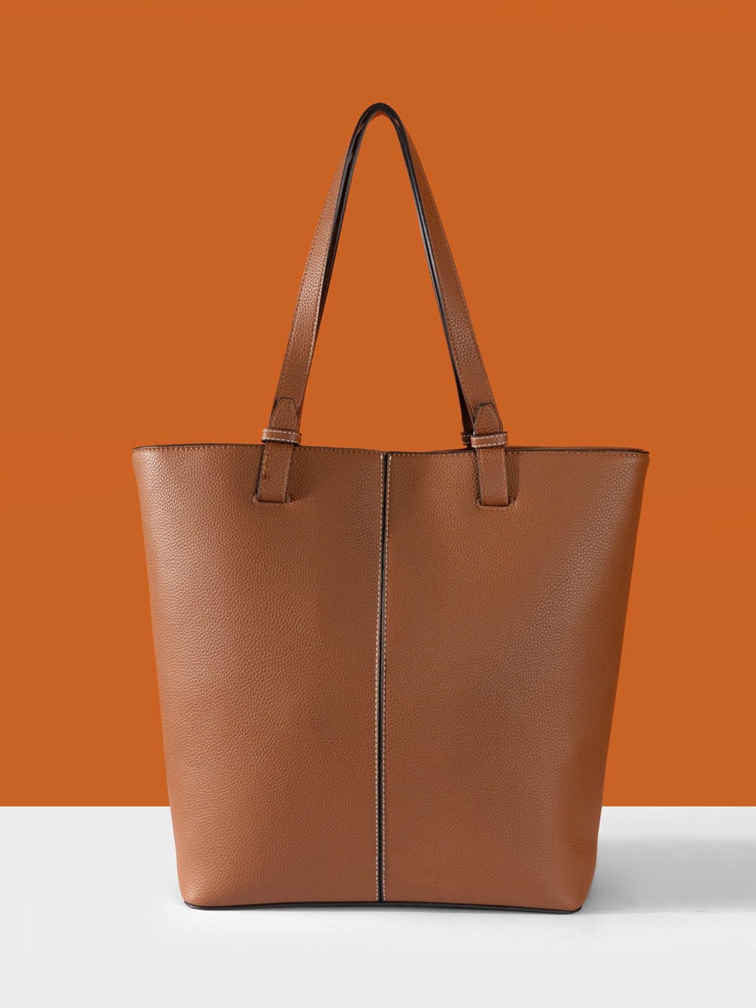 Call It Spring Black Combo Solid Large Tote Handbag