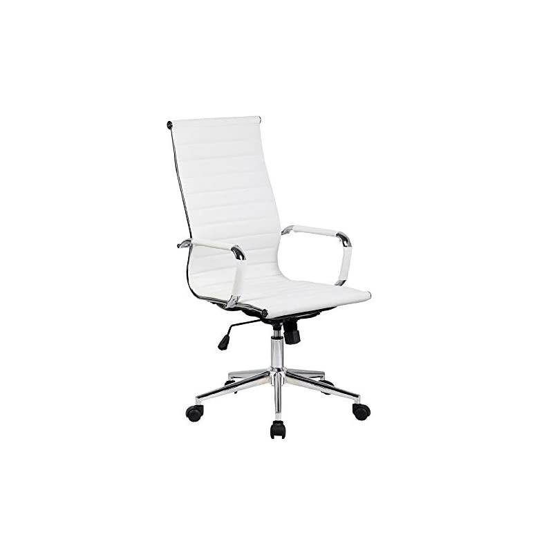 Vibrant Black and Chrome Swivel Task Office Chair with Tractor Seat