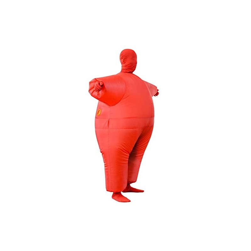 Adult Inflatable Full Body Jumpsuit Cosplay Costume Halloween Funny Fancy Blow Up Costumes for Party Dress Red