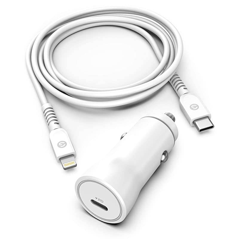 Fast iPhone 11 Car Charger Apple MFi Certified USBC to Lightning Cable with PD Vehicle Power Adapter for 2019 Models 11 ProPro Max