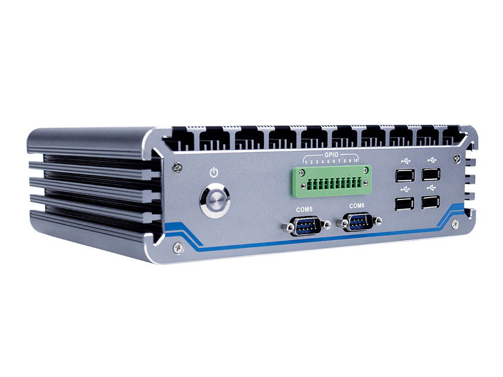 Fanless mini pc industrial computer Intel Core i5 6200U processor RS422 485 mini linux embedded pc for industrial 8GB Ram 128GB SSD
