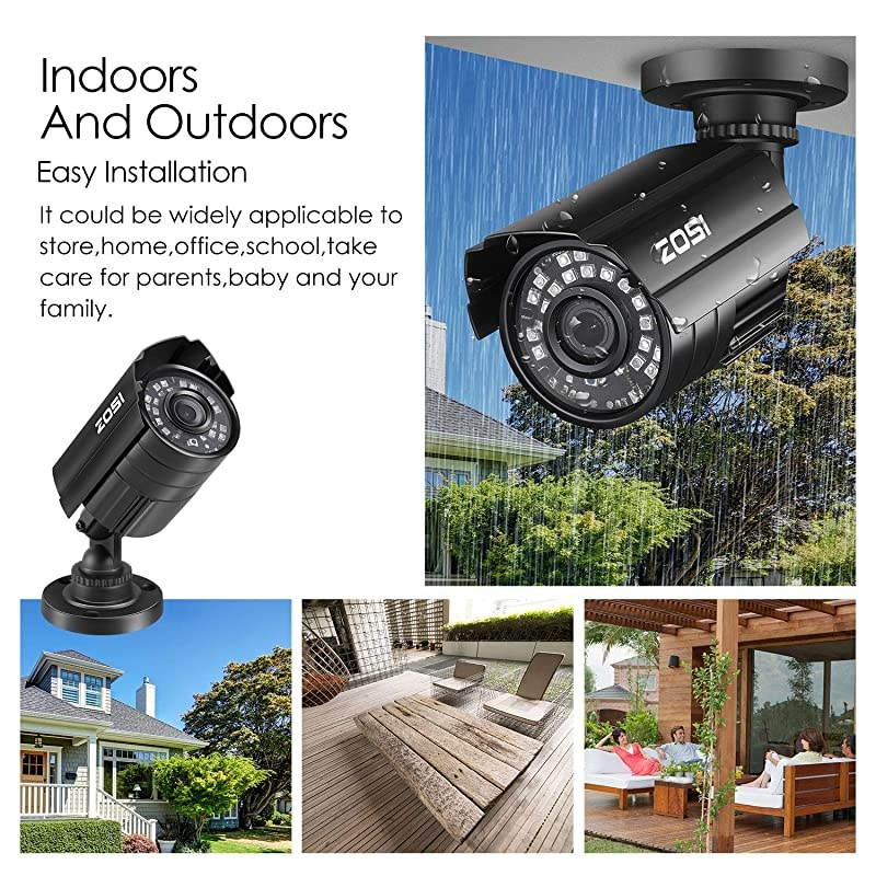 1080P HDTVI Security Camera for Home Office Surveillance CCTV System Bullet bnc Camera with Night Vision Black