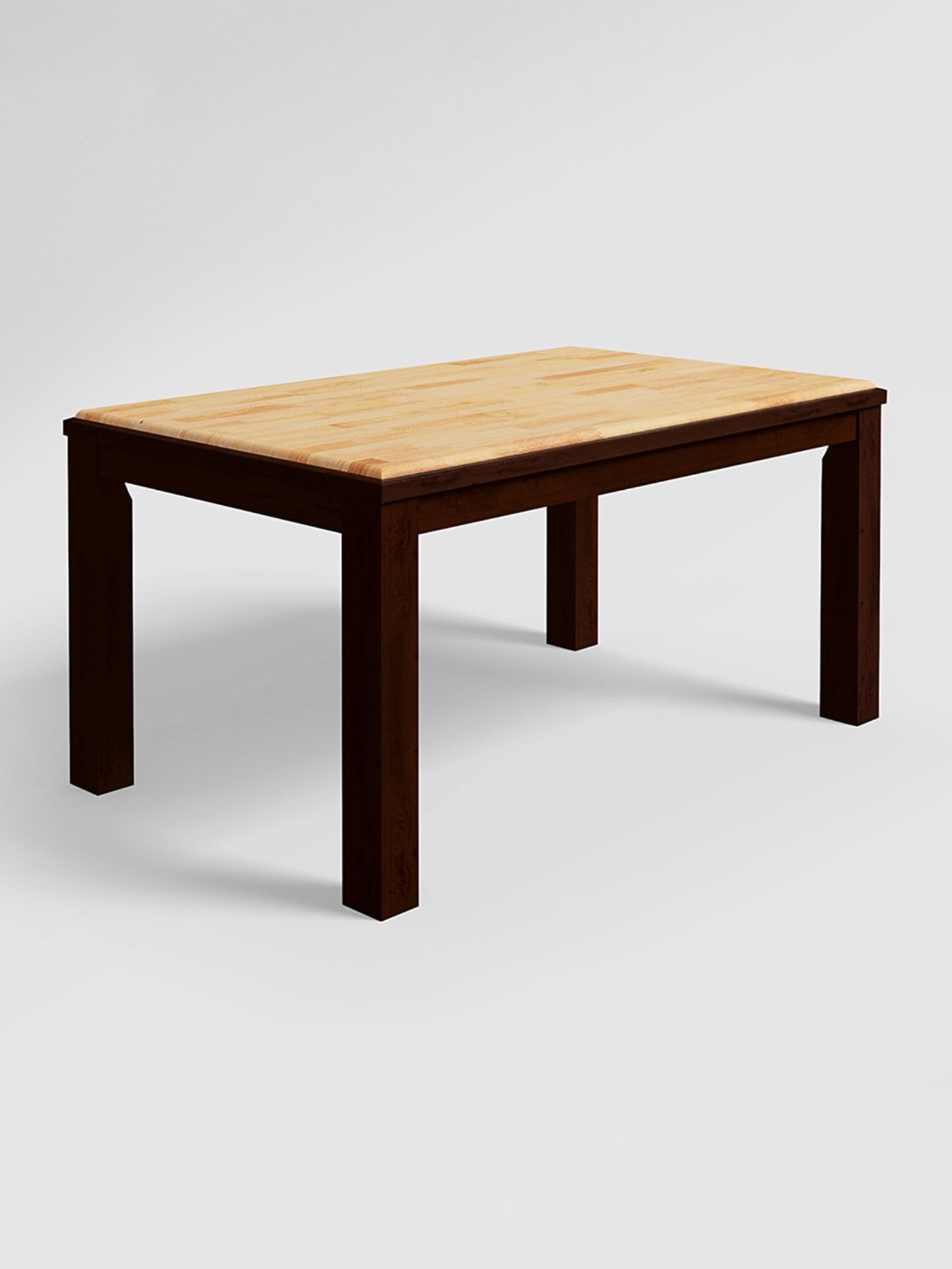 Godrej Interio Swish Brown & Cream Rubber Wood 6 Seater Rectangular Dining Table