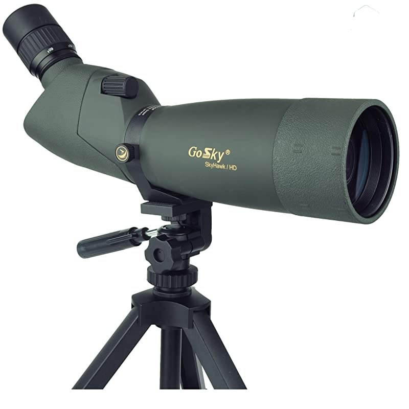 Skyhawk 20-60x82mm Ultra HD Spotting Scope Kit- Waterproof Frogproof Zoom Telecope for Bird Watching Target Shooting Archery Range Outdoor-with Tripod/Case/ Smartphone Digiscoping Adapter