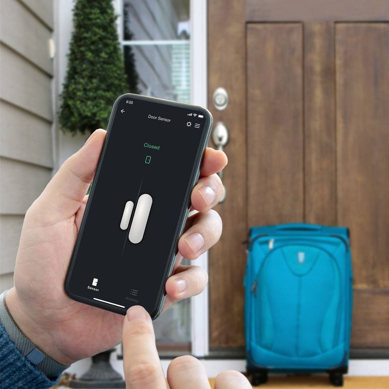 Smart White Wi-Fi Enabled Voice Activated Battery Operated Door and Window Sensor