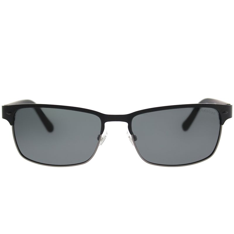 Fossil FO 3000/P EF8P Y2 Unisex Rectangle Polarized Sunglasses Matte Black Ruthenium 57mm