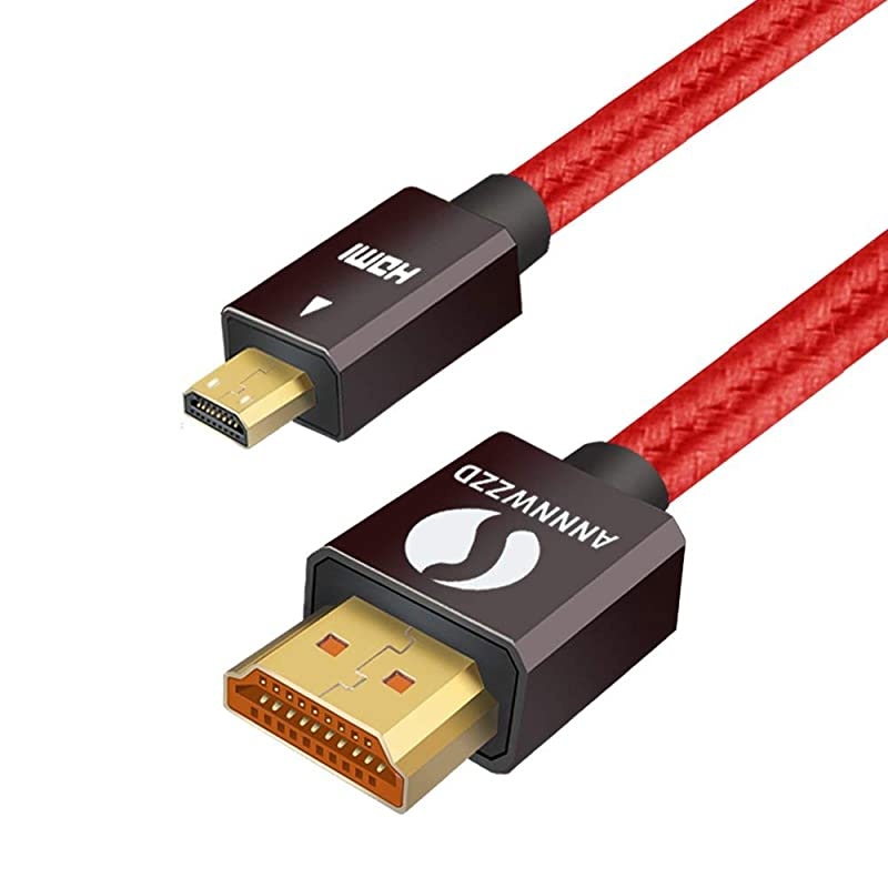 High Speed Micro HDMI Cable Support 3D 1080P Resolution and Audio Return Channel Micro HDMI to HDMI Cable 10ft