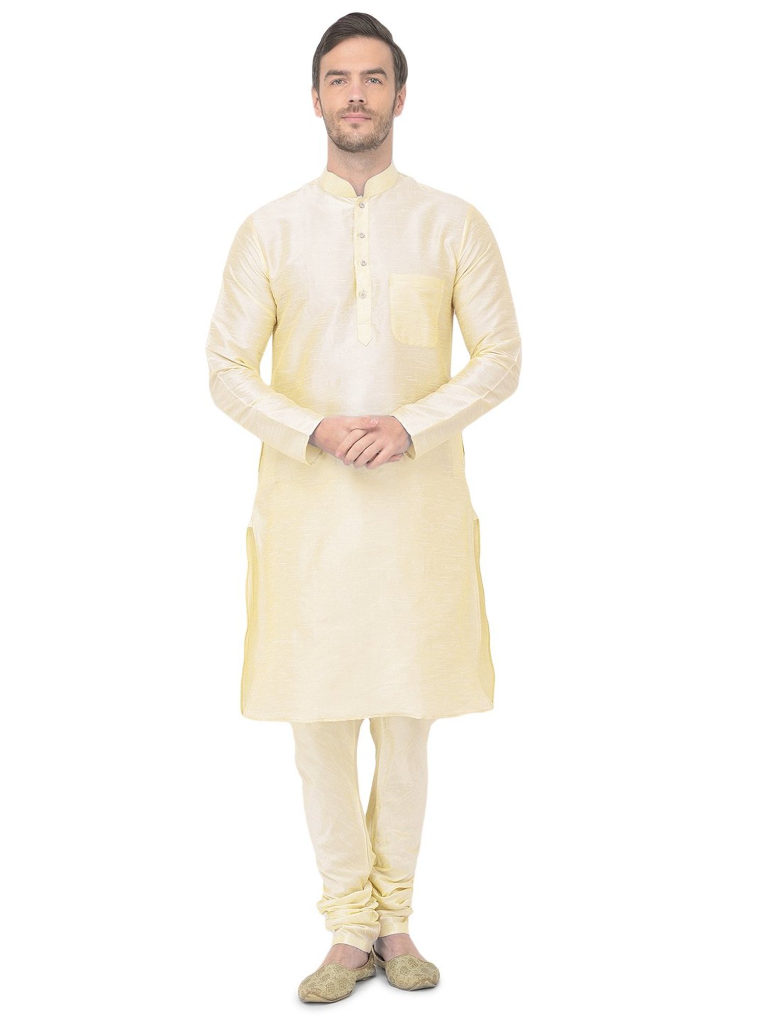 SG LEMAN Yellow Regular Fit Printed Kurta Set