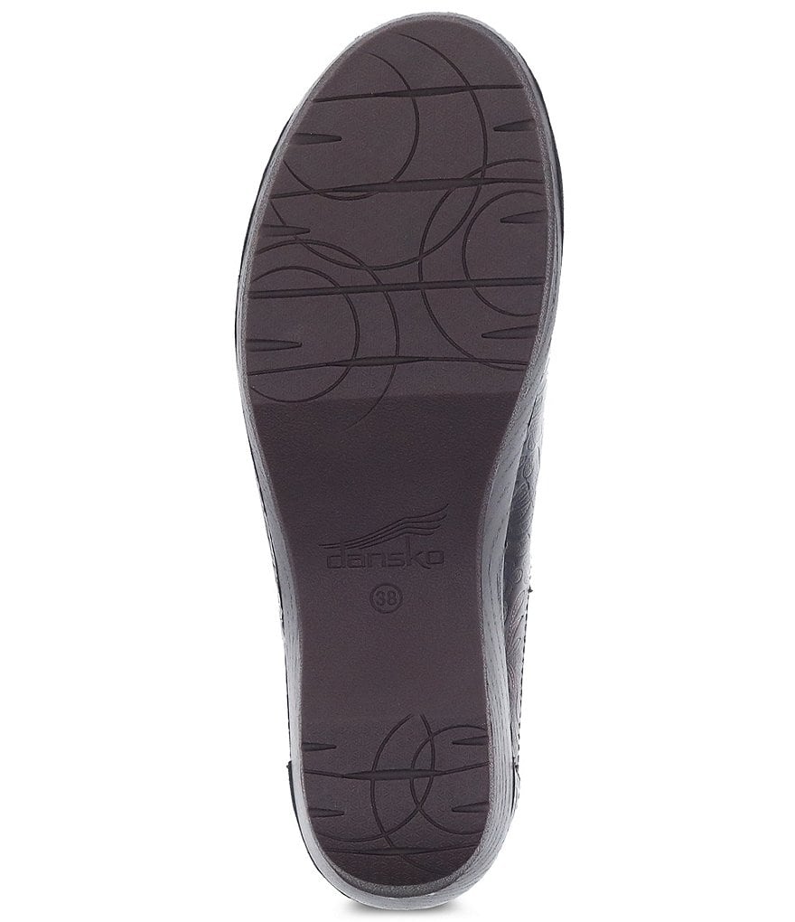 Dansko Melody Mahogany Tool Leather Slip-On Open Back Clogs