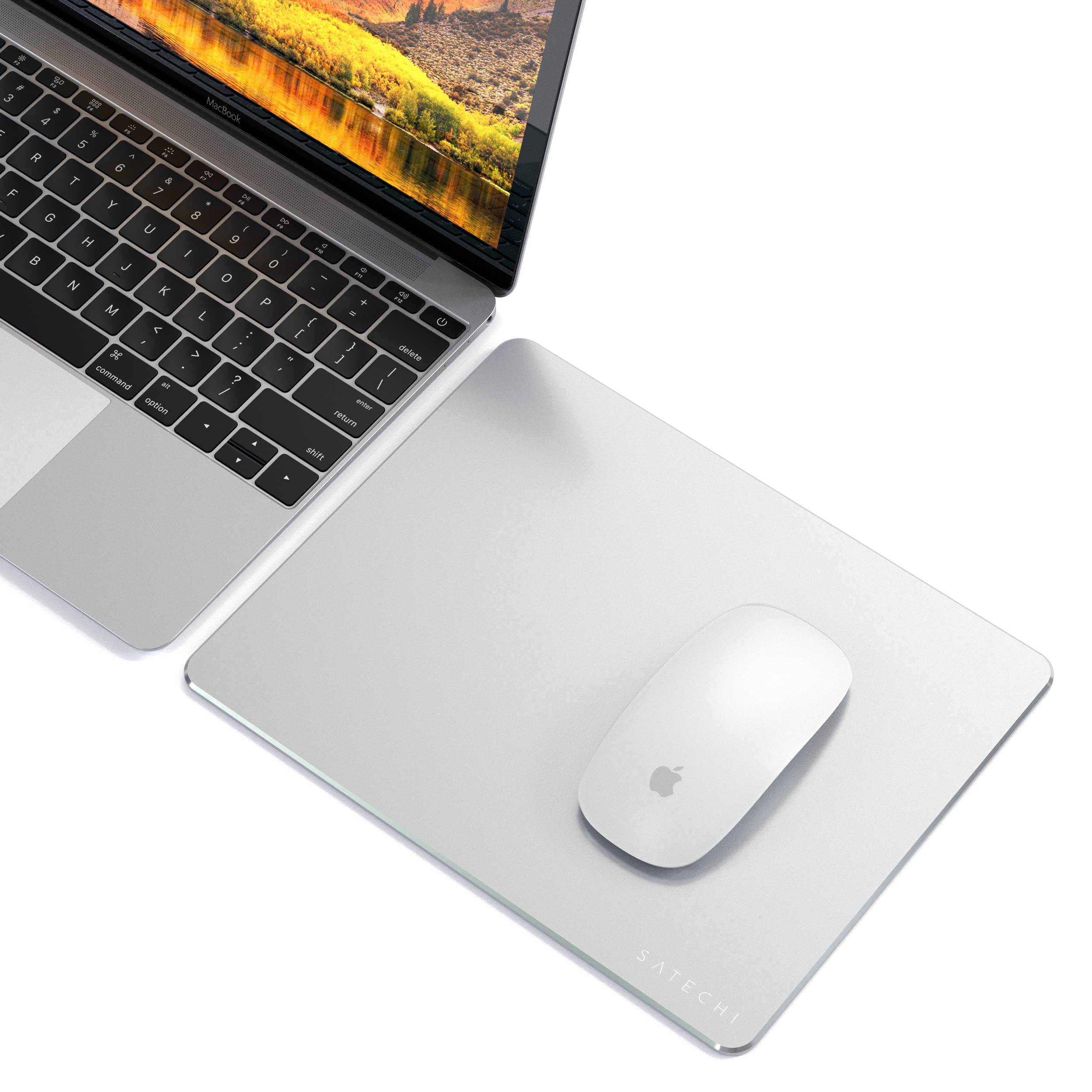 Satechi Aluminum Mouse Pad with Non-Slip Rubber Base - Compatible with Computers, Laptops and Desktops