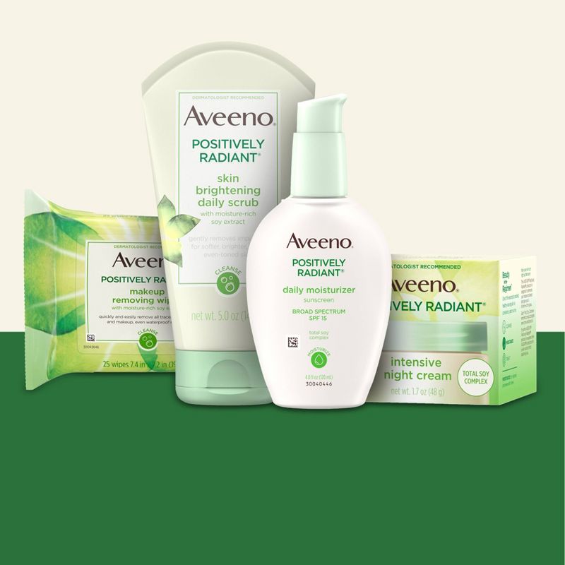 Aveeno Positively Radiant Oil Free Makeup Removing Wipes - 25ct