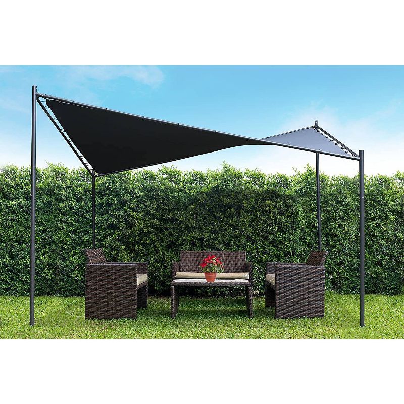 13' x 13' Butterfly Gazebo Black - Coolaroo