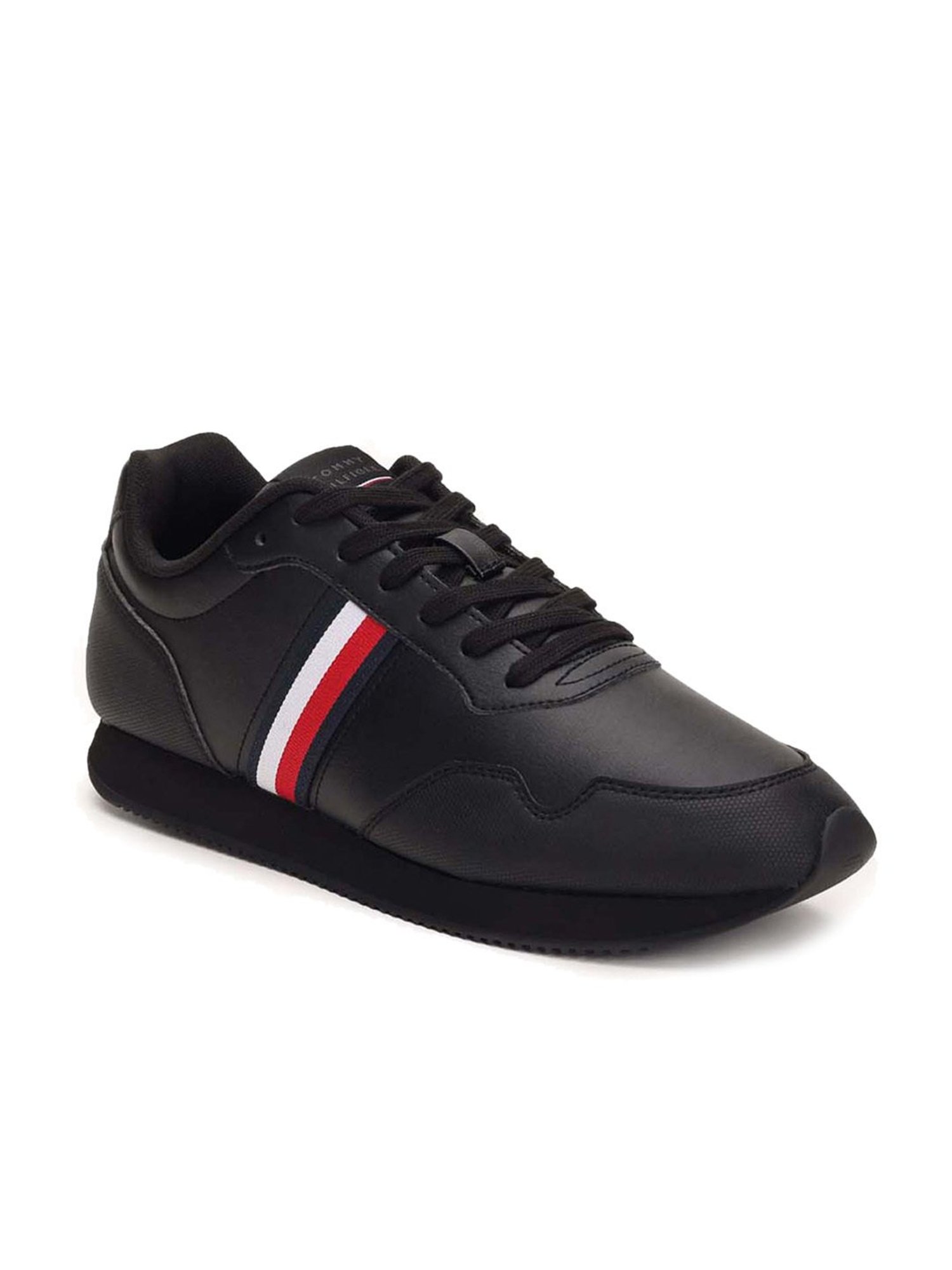 Tommy Hilfiger Men's Triple Black Casual Sneakers
