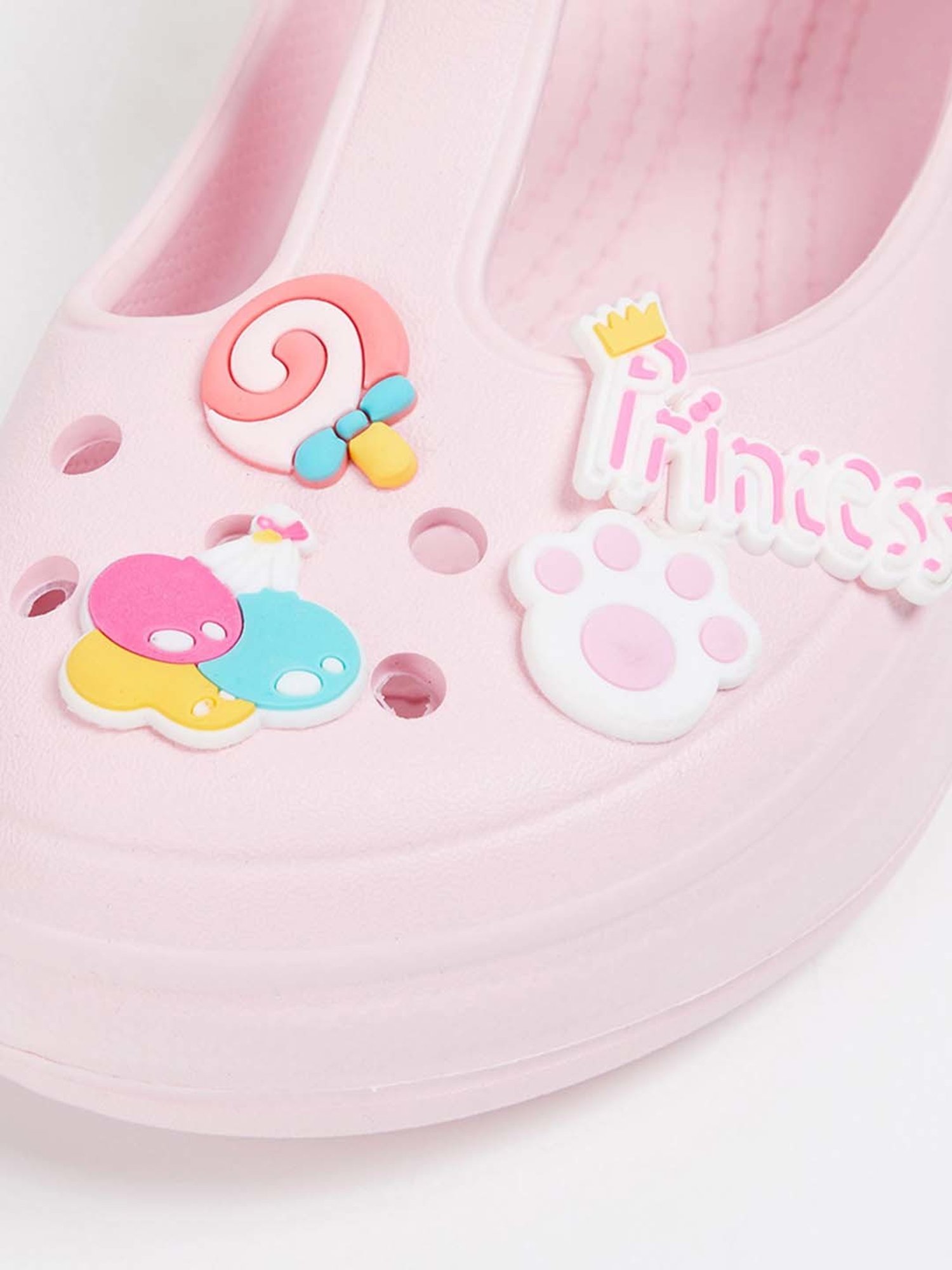 Passion Petals Kids Pink Sling Back Clogs