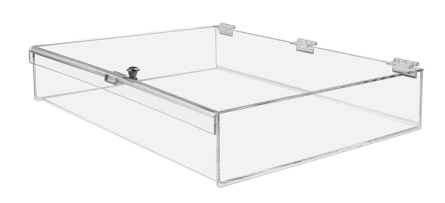 Marketing Holders Acrylic Locking Case Security Show Safe Box Display Lucite Clear 19"w x 13"h x 3"h Qty 1