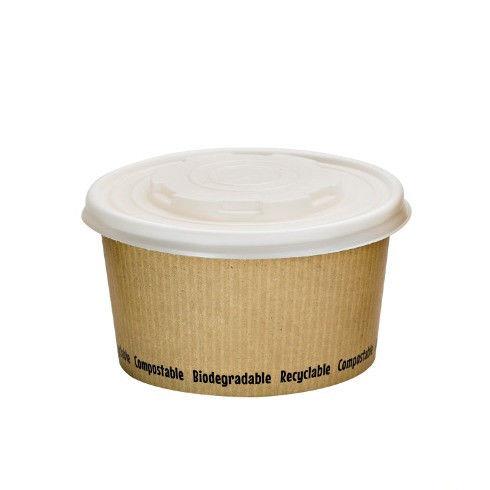 PacknWood 210PLAS12, 12 Oz, Compostable Kraft Ripple Soup Cup (Lids are sold sep