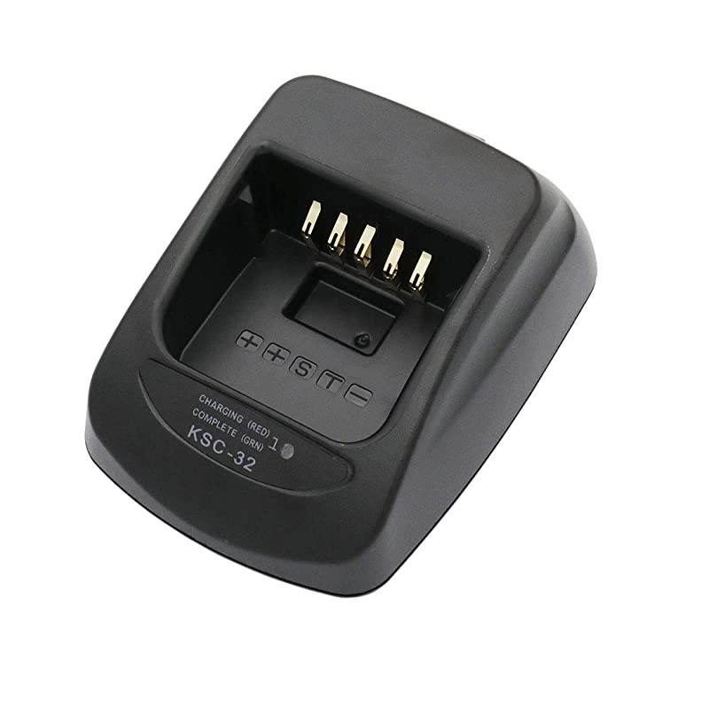 KSC-32 Ni-MH Ni-CD Li-ion Battery Rapid Charger Compatible for Kenwood TK-2180 TK-3180 TK-5210 TK-5310 NX-410 NX-411 KNB-32N KNB-33L KNB-33 KNB-33Li