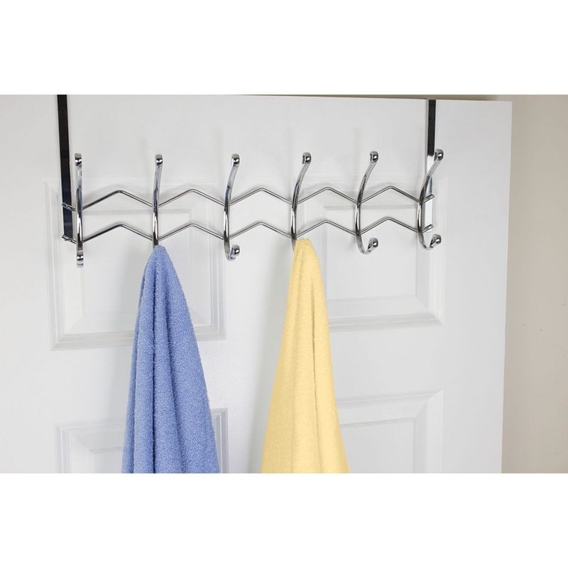 Home Basics Over the Door Metal Closet Rod, Silver