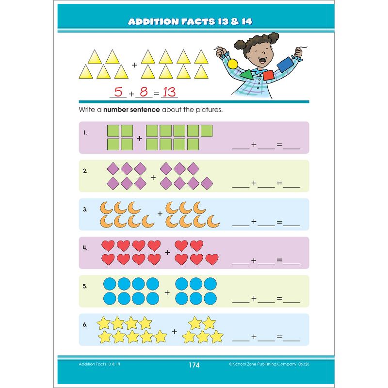 Big Math Workbook Grades 1-2, Ages 6-8 (School Zone Publishing) (Paperback)