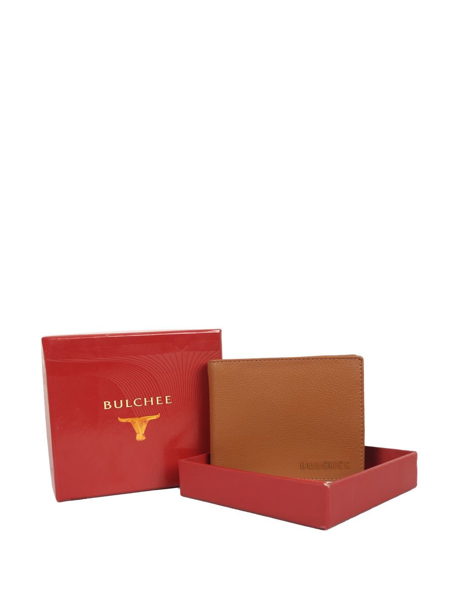 BULCHEE Tan Casual Leather Bi-Fold Wallet for men