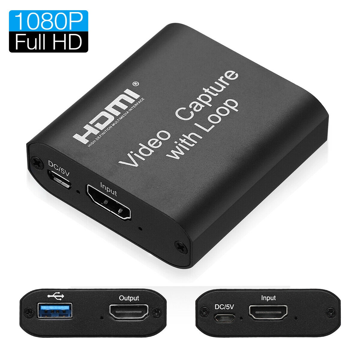 1080P HDMI Video Digtal Capture Card Recorder For Game/Video Live Streaming New