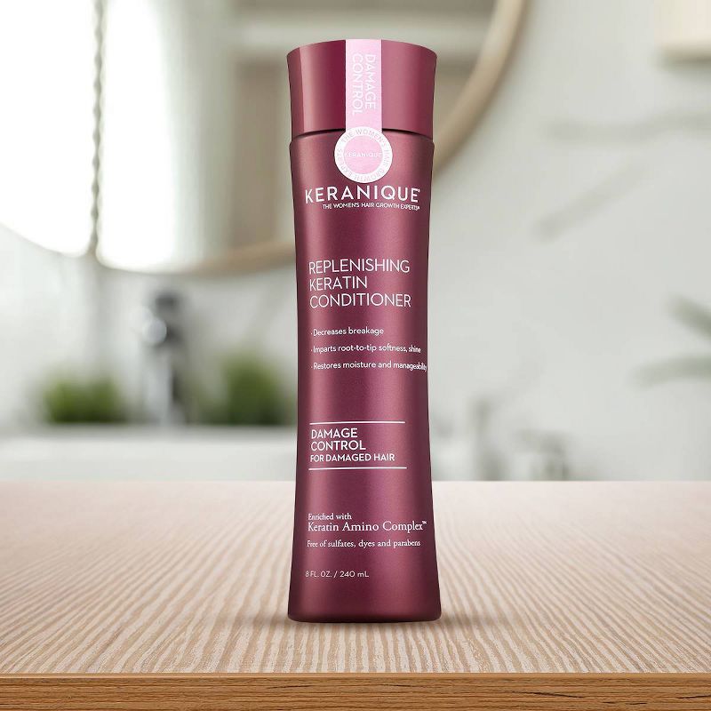 Keranique Damage Control Replenishing Keratin Conditioner for Dry Damaged Hair - 8 fl oz