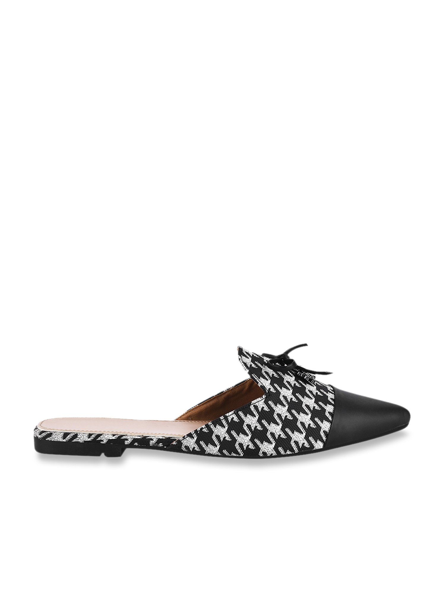 The White Pole Women's Black Mule Shoes