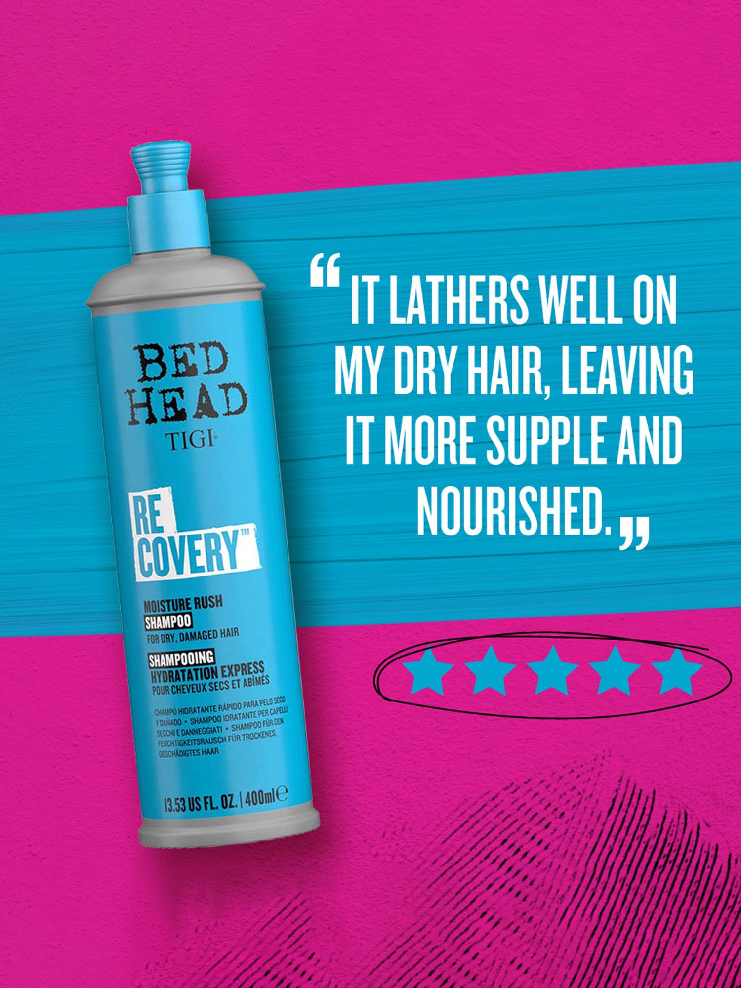 Bed Head TIGI Recovery Moisture Rush Shampoo - 400 ml