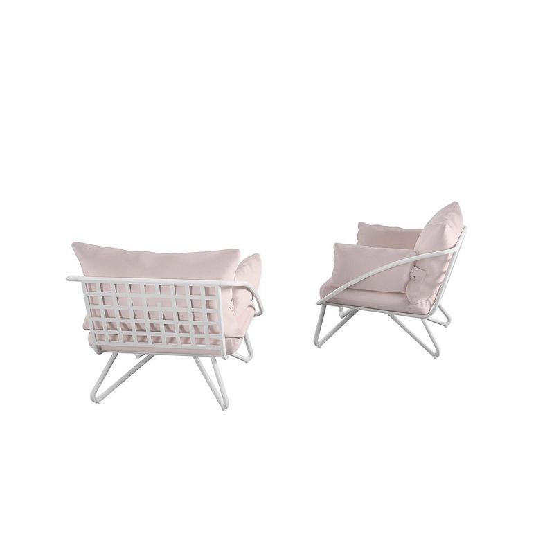 Teddi 2pk Outdoor Lounge Chairs - Rosewater - Novogratz