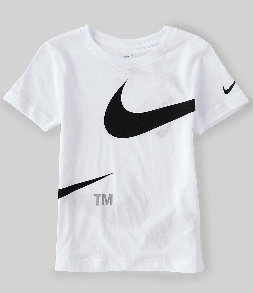 Nike Little Boys 2T-7 Short-Sleeve Split Swoosh Graphic Tee