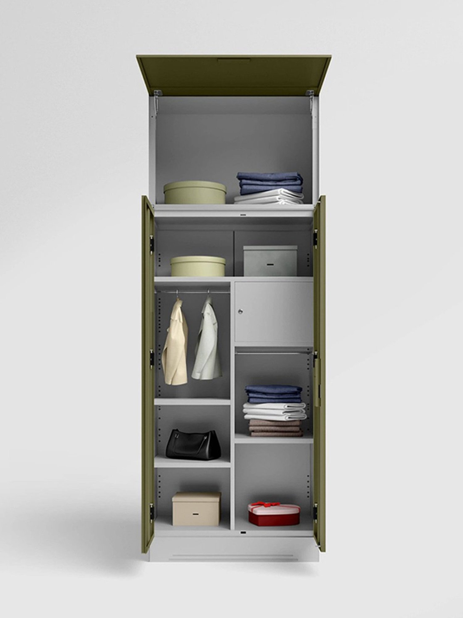 Godrej Interio Ewa Brown Engineered Wood 4 Door Wardrobe