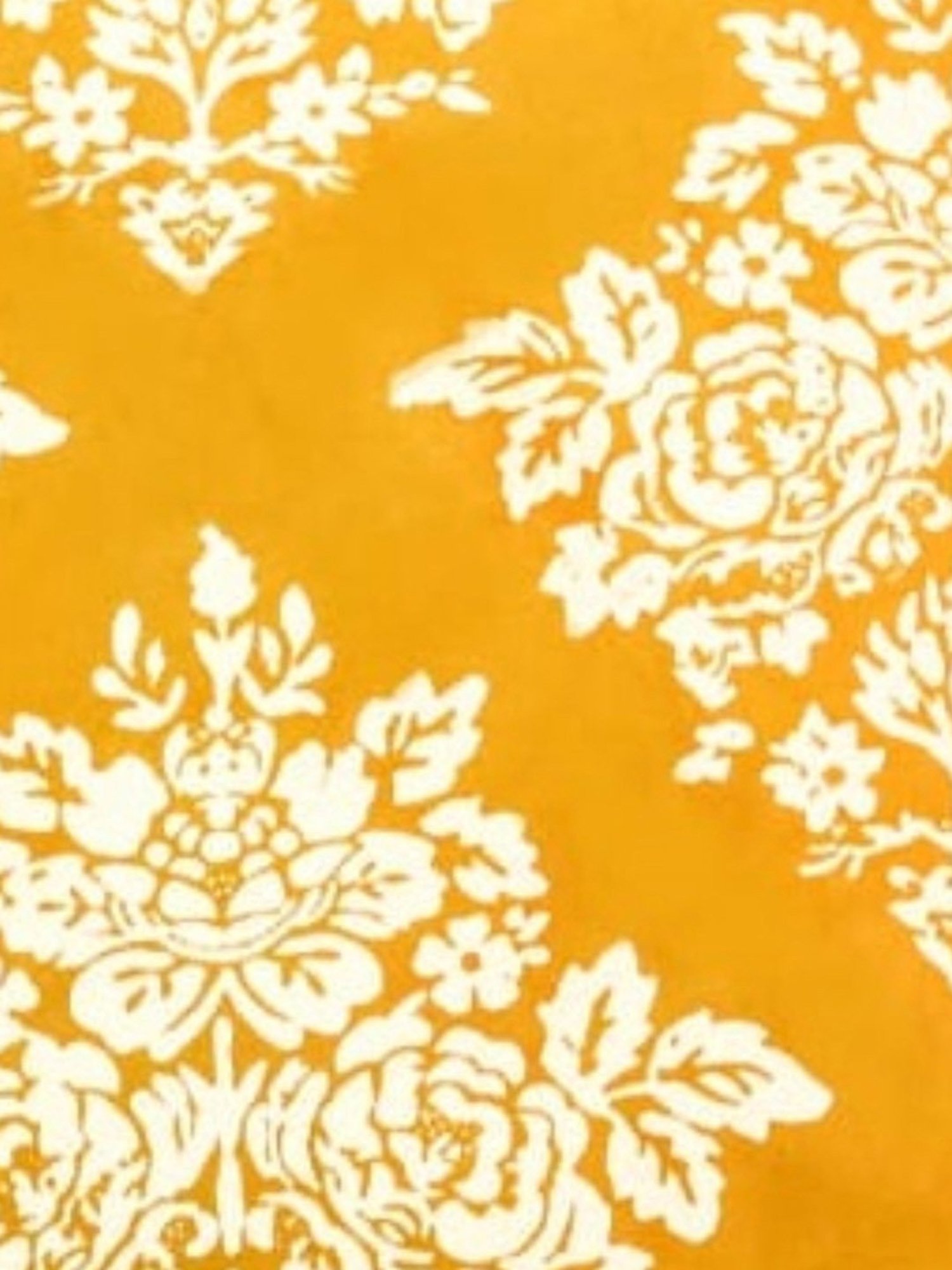 Spaces Spun Floral Yellow Cotton Cushion Cover