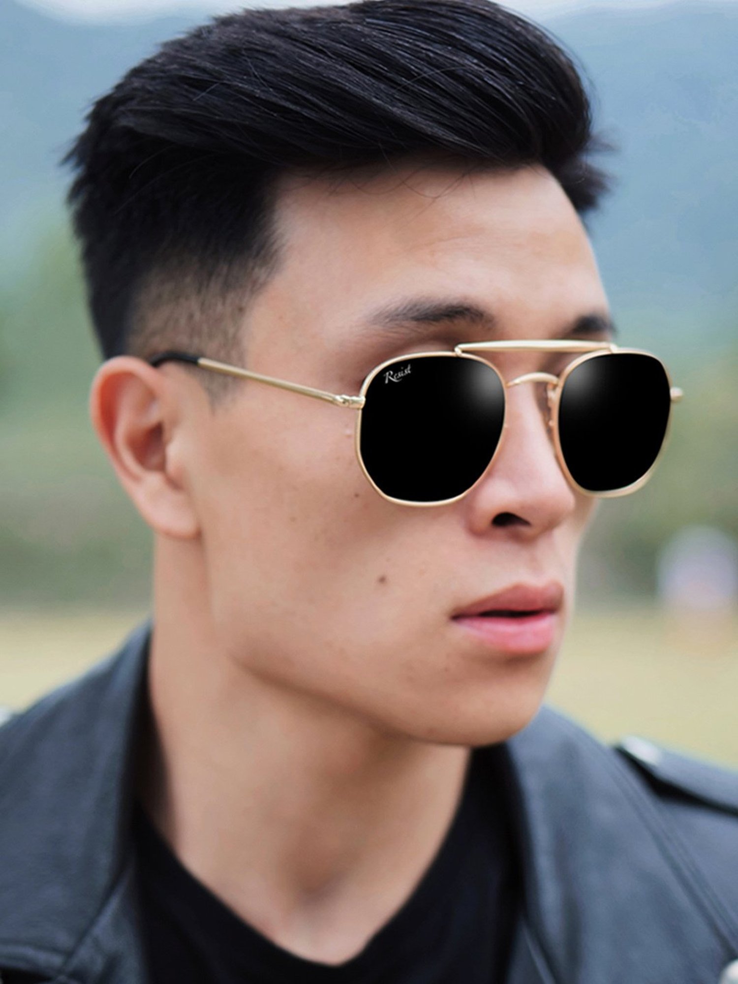 Resist Eyewear Black UV Protection Unisex Sunglasses