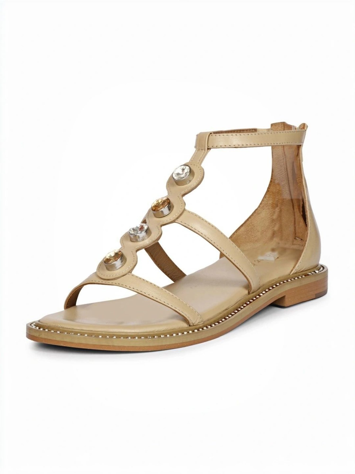 Saint G Women's Grey Ankle Strap Sandals