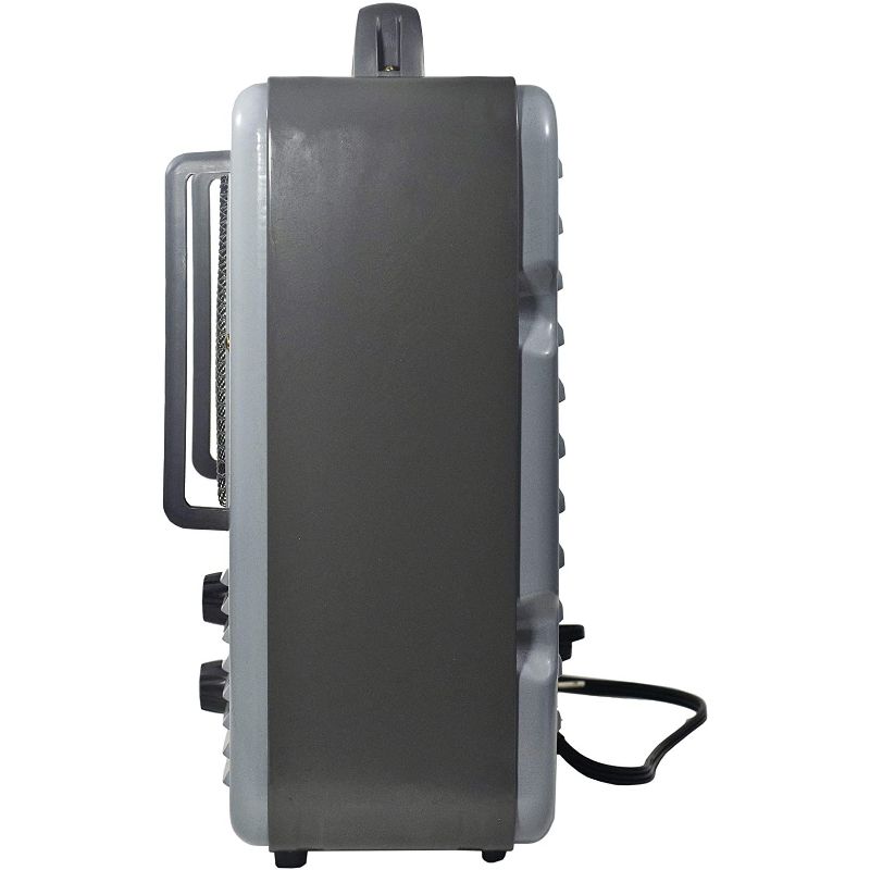 Comfort Zone CZ798GR3-EC Compact Portable Electric Multi Purpose Deluxe Utility Convection Space Heater Personal Fan Combination Unit, Gray