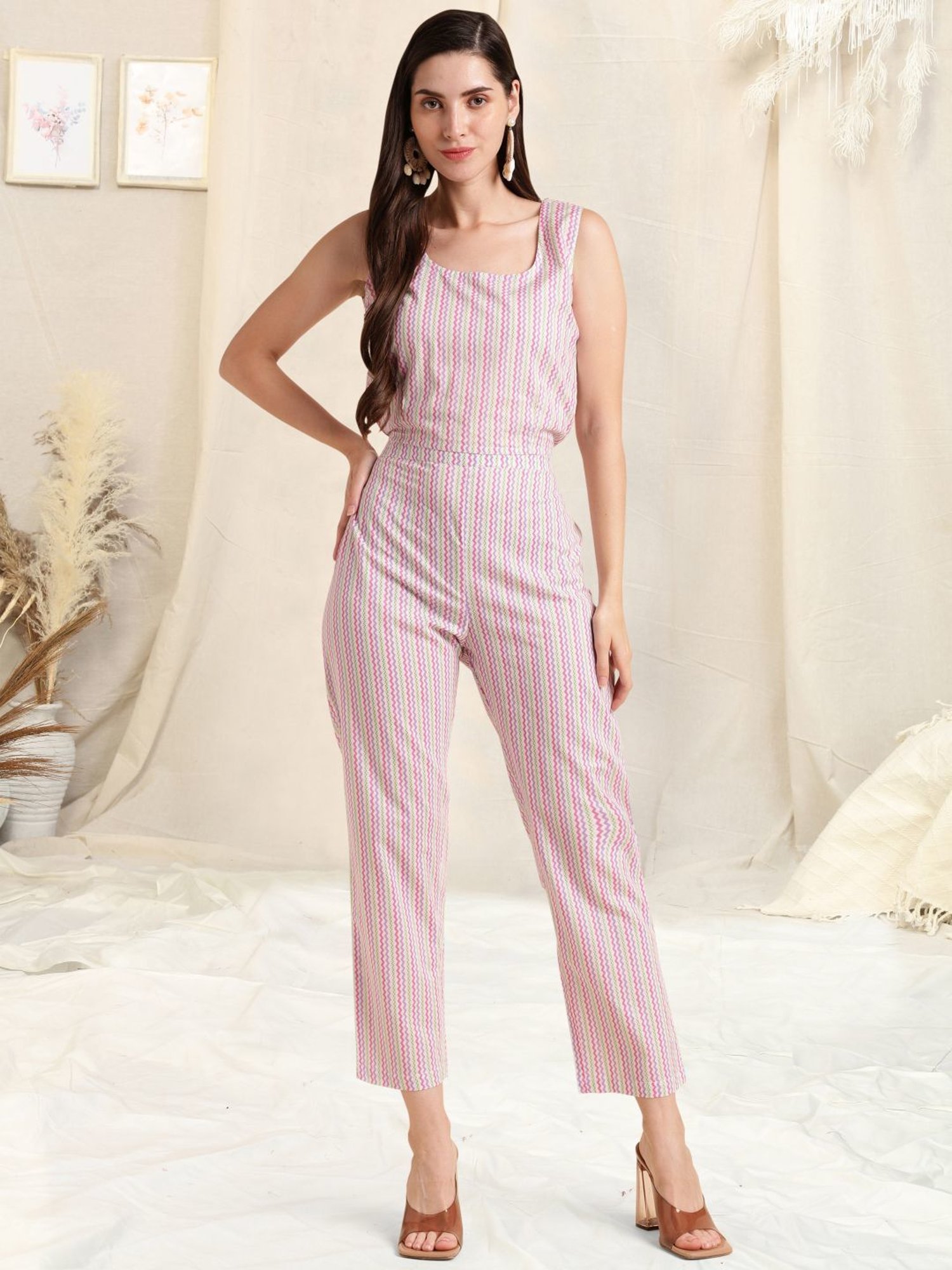 MIRCHI FASHION Purple Cotton Printed Top Pant Set With Jacket