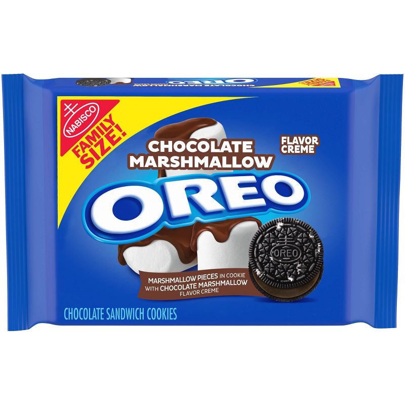 Oreo Chocolate Marshmallow Flavor Creme Chocolate Sandwich Cookies Family Size - 17oz