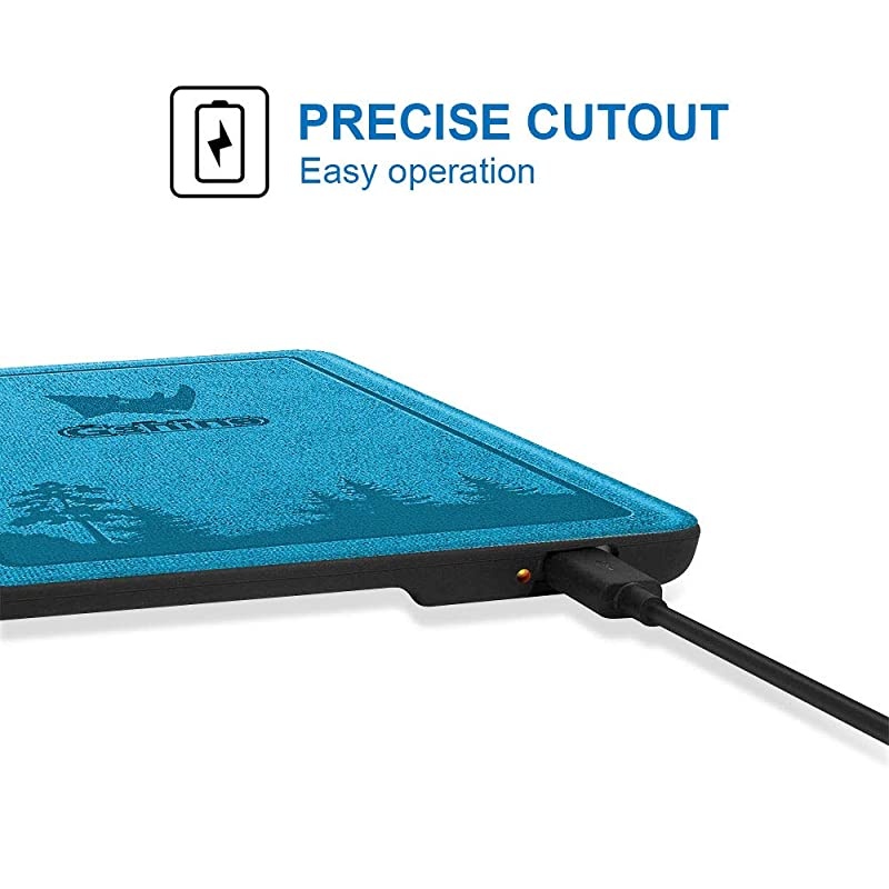 Case Fits AllNew Kindle Oasis 10th Generation ONLY 2018 and 2019 Release Multi Angle Viewing Vertical Flip Cover with Auto WakeSleepSky Blue