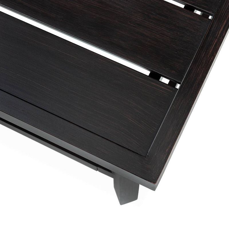 Colton Side Table with Metal Slat Top - Brown - La-Z-Boy