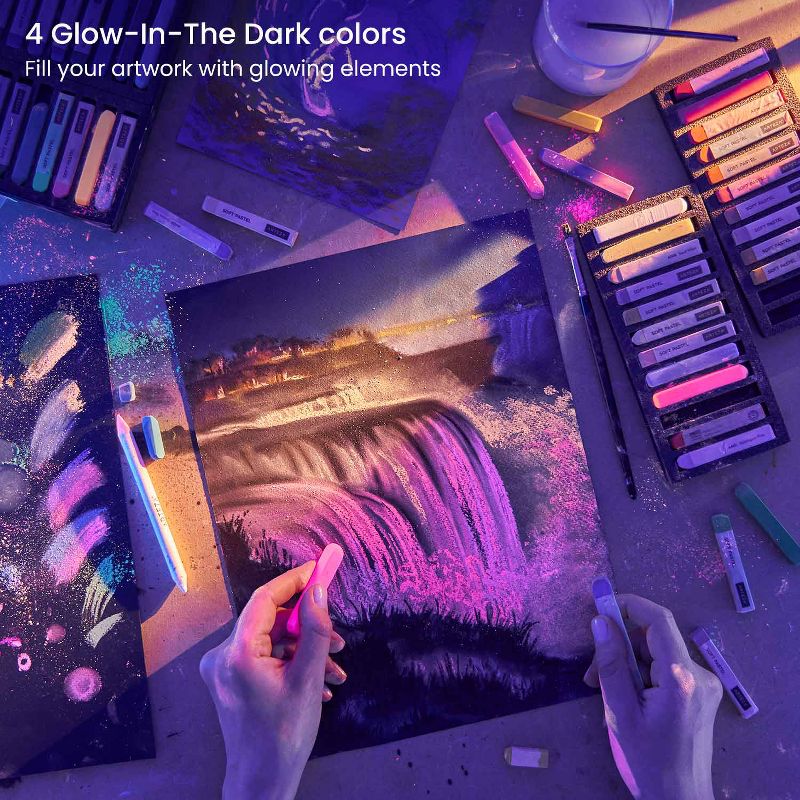 Arteza Soft Pastels Art Supply Set, Artist-Grade Soft Pastel Sticks for Arts & Crafts Projects - 72 Pack (ARTZ-3230)