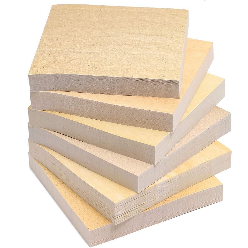 6-Pack Sticky Notes Self-stick Memo Pads, 6 Vintage Antique Designs, 3.5" x 3.5"