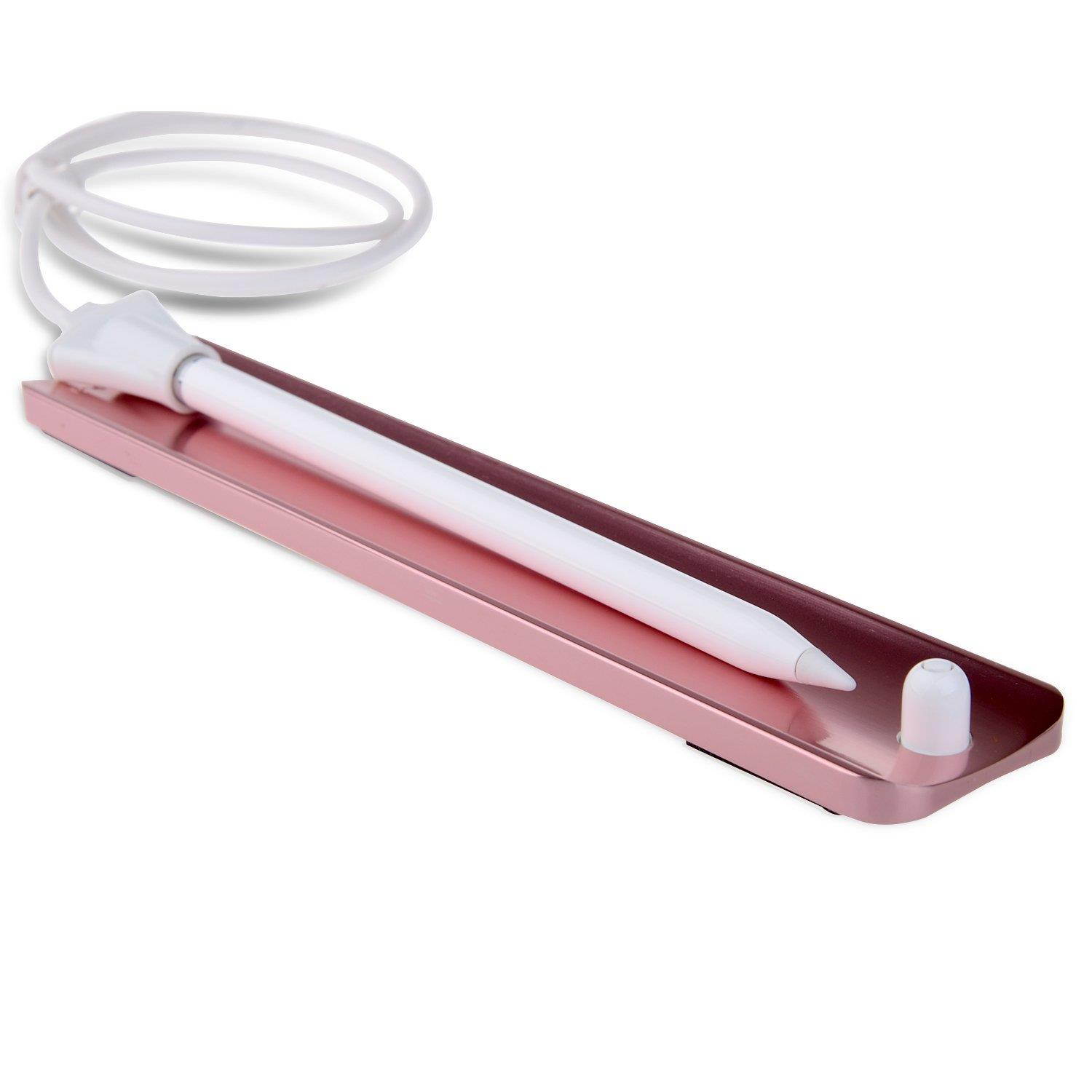 Thankscase Solid Aluminum Dock for Apple Pencil, Easy to Place and Hold, Prevent Your Apple Pencil from Rolling Around (Rose Gold)