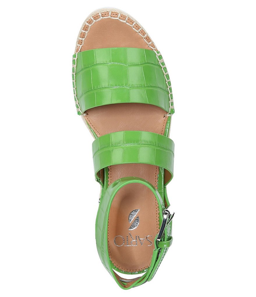 Sarto by Franco Sarto Calvin Croco Print Espadrille Platform Wedge Sandals