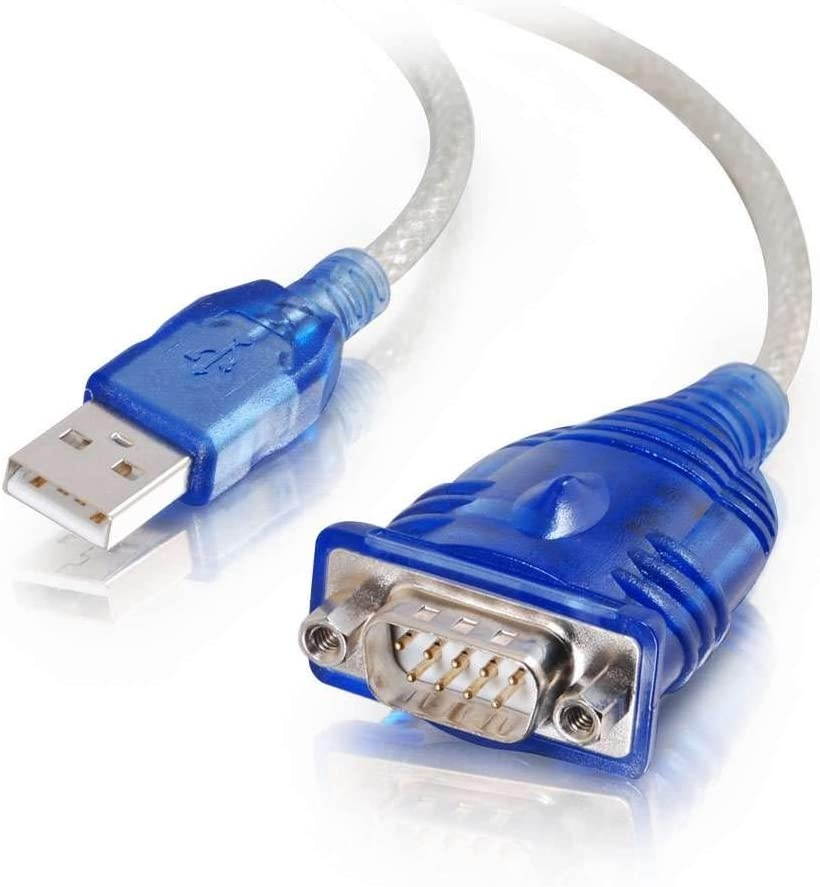 26886 USB to DB9 Serial RS232 Adapter Cable, Blue (1.5 Feet, 0.45 Meters)